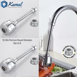 kamal SPR-0784-S2 | SS 304 Premium Quality Extension | Combo Set of 2 | 360 degree flexible rotation dual flow | Switch Mode | Brass connector | Heavy & Durable Spout Faucet-picture-19