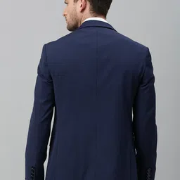 louis philippe Men Solid Single Breasted Formal Blazer image 4