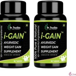 dr.trueskin i-Gain Herbal Weight Up Support Tablets ++ 2Pcs Nutrition Bars-picture-46