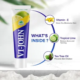 vi-john Tropical Lime Shaving Cream (125 g) - Pack of 3 image 2