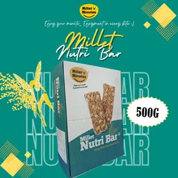 millet n minutes Millet Nutri Bar Made with five nutri Grains 500g 25 pcs Pack of 1 Protein Bars image 5