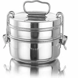 udine Stainless Steel Lunch Box/Tiffin with Locking Clip 2 Containers Lunch Box-picture-10