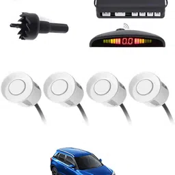 zplus 4White Parking Sensor With LED Display Increased Safety For Car-285 Safety of Passengers/Car One Alarm Kit-1760 Parking Sensor-picture-17