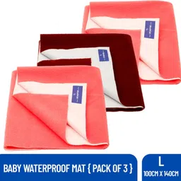 weewish Waterproof - Cotton, Fleece Dry Sheet - Reusable & Washable- (LARGE) - Pack of 3-picture-12