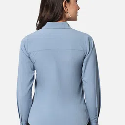 all ways you Women Regular Fit Solid Spread Collar Casual Shirt image 2