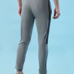 hint Men Solid Grey Track Pants image 2
