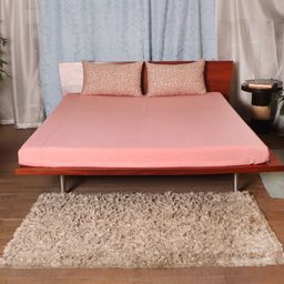 ZEBA Blush Pink Textured Double Queen AC Room Bedding Set-picture-47