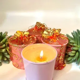 Garden Deco Pink 4 Pieces Wax Tealight Candles-picture-22