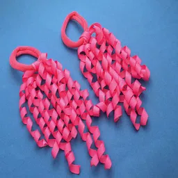 Jewelz Women Pink Set Of 2 Ruffled Ponytail Holders-picture-24