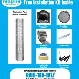 maplin Map90-Black Auto Clean Wall Mounted Black 1400 CMH Chimney image 5