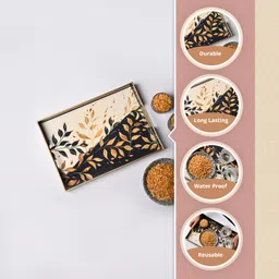 market 99 Multicolour Rectangular Plastic Large tray Tray image 2