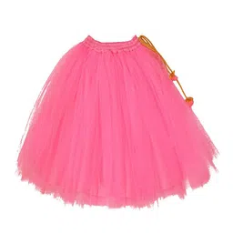 A.T.U.N. Girls Pink & Cream-Coloured Ready to Wear Lehenga & Blouse With Dupatta image 4