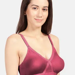 Sonari Set Of 2 Pink Solid Non-Padded Pure Cotton Everyday Bra image 4