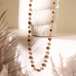 spyronix real treasure Om Rudraksha Mala – Channel Divine Vibration & Inner Strength Gold-plated Plated Brass, Rudraksha Necklace image 4