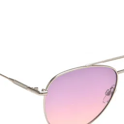 IDEE Women Pink Lens & Silver-Toned Aviator Sunglasses with Polarised Lens IDS2695C3SG image 2