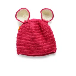 CHUTPUT Kids Pack Of 2 Hand Knitted Wool Crochet Cap image 2