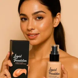 emrika All-Day Coverage Liquid Foundation for All Skin Types, Waterproof 30ml Foundation image 1