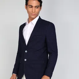 raymond Men Checkered Single Breasted Formal Blazer image 3