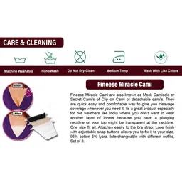 Finesse Miracle Cami Pack Of 3 Mock Camisoles Cleavage Cover image 2