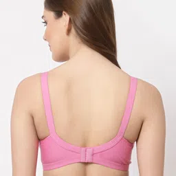 CUKOO Pink Solid Everyday Bra - Non padded image 3