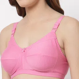 CUKOO Pink Solid Everyday Bra - Non padded image 4