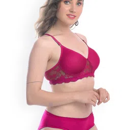 In-Curve Pack Of 3 Mid-Rise Cotton Breathable Bra & Panty Lingerie Set image 5