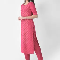 Span Ethnic Motifs Printed Straight Kurta image 3