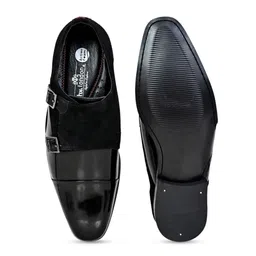 HX London Men Patent Leather Double Straps Formal Monk Shoes image 3