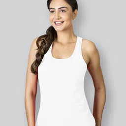 LYRA Combed Cotton Racer Back Tank Top image 1