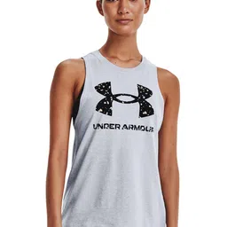 UNDER ARMOUR Grey & Black Live Sportstyle Tank Top-picture-22