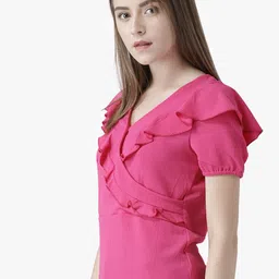 DODO & MOA Pink Ruffles Top image 3