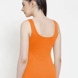 Friskers Women Pack Of 2 Orange & Purple Solid Tank Tops image 4