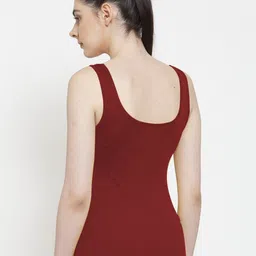 Friskers Women Pack Of 2 Yellow & Maroon Solid Tank Tops image 4