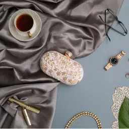 THE TAN CLAN Elizah Zarozi Hand Embroidered Clutch-image-83