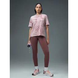 Technosport Women Jacquard Boxy Fit Crew Neck Sports T-shirt with DOUBLE COOL image 2