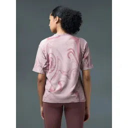 Technosport Women Jacquard Boxy Fit Crew Neck Sports T-shirt with DOUBLE COOL image 4