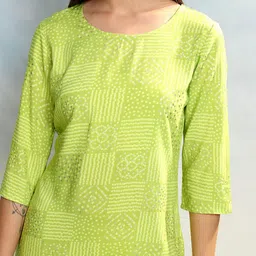 Vishudh Women Ethnic Motifs Embroidered Flared Sleeves Chikankari Kurta image 3