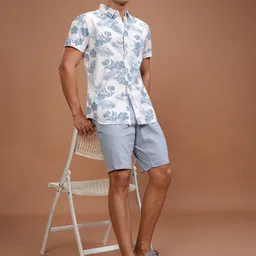 highlander Men Slim Fit Printed Spread Collar Casual Shirt image 3