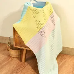 MiArcus Multicoloured Colourblocked Summer 600 GSM Single Bed Blanket-picture-23