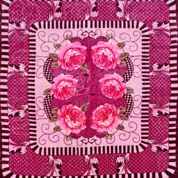 CG HOMES Purple & Pink Mink Floral Heavy Winter 350 GSM Double Bed Blanket image 4