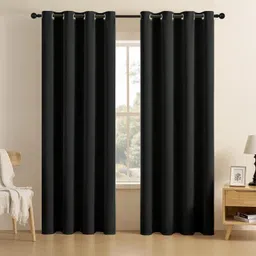 home stylish 274 cm (9 ft) Long Door Silk Blackout Curtain (Pack Of 2)-picture-18