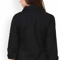 krisha collection Women Regular Fit Solid Spread Collar Casual Shirt image 2