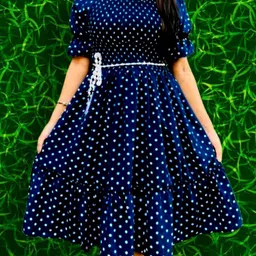 buyuniquefashion Women Fit and Flare Dark Blue Midi/Calf Length Dress-picture-13