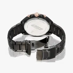 titan Quartz Chronograph Black Dial Stainless Steel Strap Analog Watch - For Men NP90103KM03 image 4