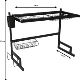 urbancart Plate Kitchen Rack Carbon Steel image 3