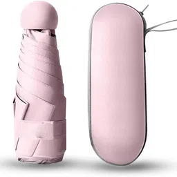 toriyox Mini Folding Compact Umbrella with Case,Portable Umbrella,Small Sun,Rain Pocket Umbrella image 1