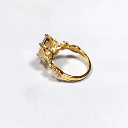 shree shyam jewells Silver Cubic Zirconia Gold Plated Ring image 4