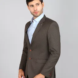 raymond Men Houndstooth Single Breasted Formal Blazer image 3