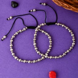 Silvermerc Designs  Silver-Plated Evil Eye Beaded  Anklet-picture-45