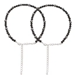 Silvermerc Designs Set Of 2 Silver-Plated Beaded Anklets image 3